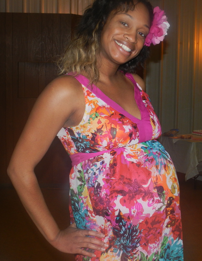 I'm working it on stage at my baby shower!  :)