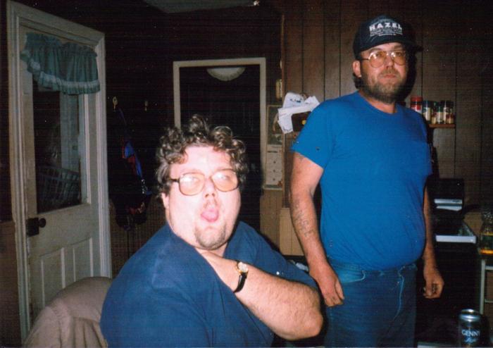 LOL...this is my brother Butch(the one sticking his tongue out) and my Uncle Newt(Mom's brother)