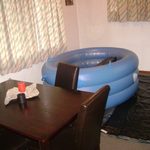 idea of size wise my birthing pool in dinning area