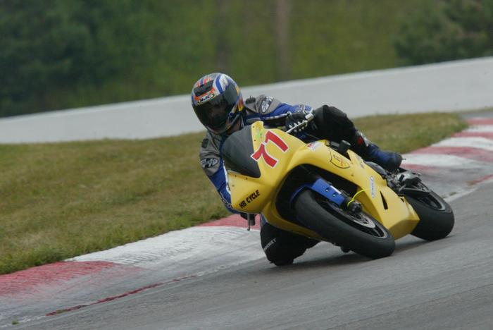 my dh at the race track