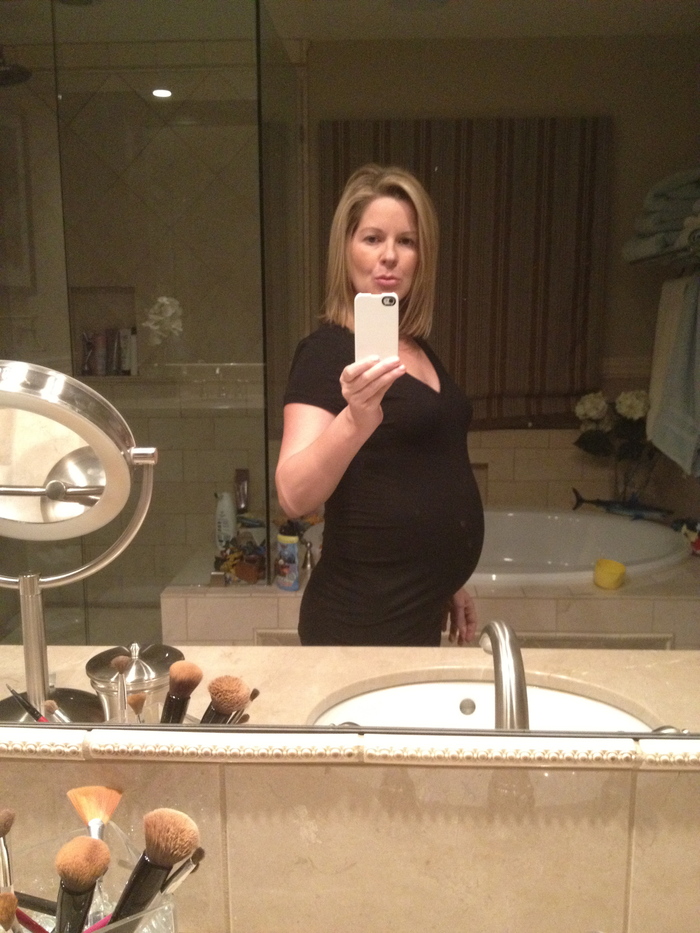 a bump pic I took quickly myself last night- 18 weeks