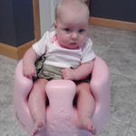 In her Bumbo - doing so well now