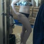 9 months post baby!! Stomach will I guess never go back the same, lol:)