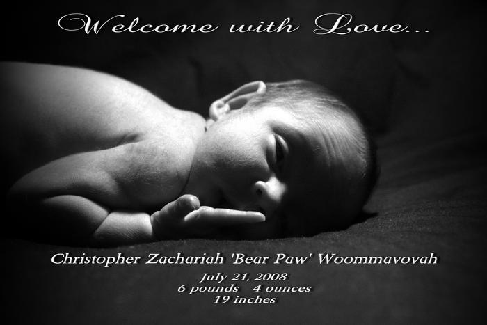 Baby welcoming cards that bf created