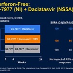 Screen capture of results with GS-7977+daclatasvir released at past EASL conference last April