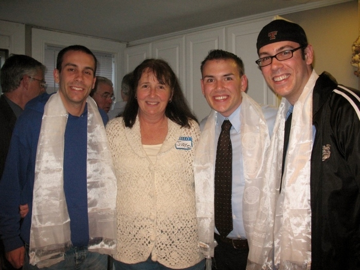 My 3 sons, Timothy, Myself, Andrew & Matthew at Andrew's college grad party 09'