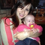 Mommy and Celia at dinner