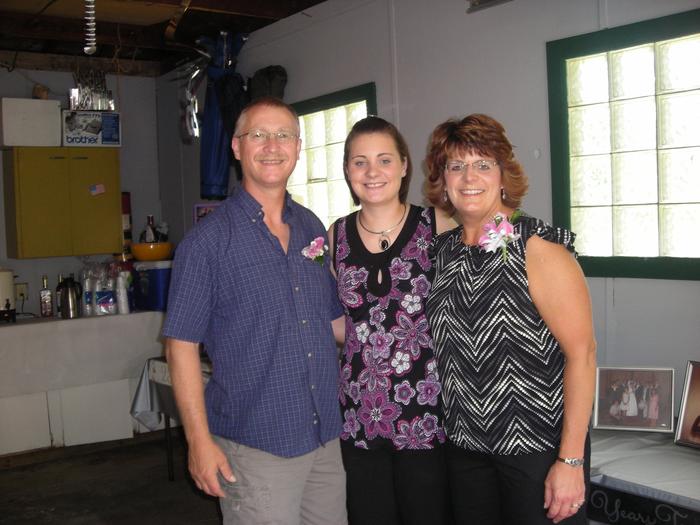 My parents and I at their 25th wedding anniversary party at our place