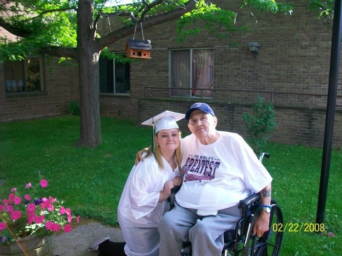 Me and my grandpa graduation 2009 rip grandpa 