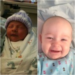 from hours old to 6 months old. Happy 6 months, Celia bean! <3