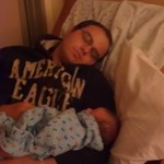 daddy and little skye napping! lol