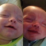 They look identical when they have their eyes closed lol