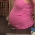 37wks...I thought I dropped but apparently my Dr thought otherwise :/