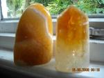  my golden calcite and citrine crystals