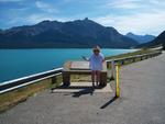 Me in front of Mackenzie Mtn and Abraham Lake