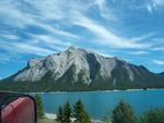 Some mountain across Abraham Lake...too bad I caught the end of the truck :(