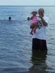 Me and daddy at the beach.