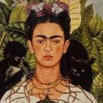 Frida Kahlo: self-portrait with thorn necklace