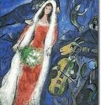 Marc Chagall:  La Mariee, 1950
