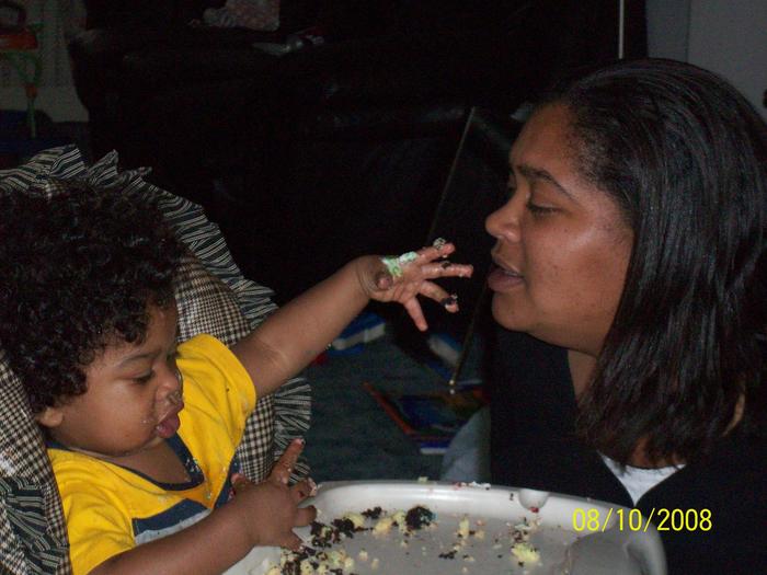 me and Isaiah at his birthday party 8-10-08 1 yrs old