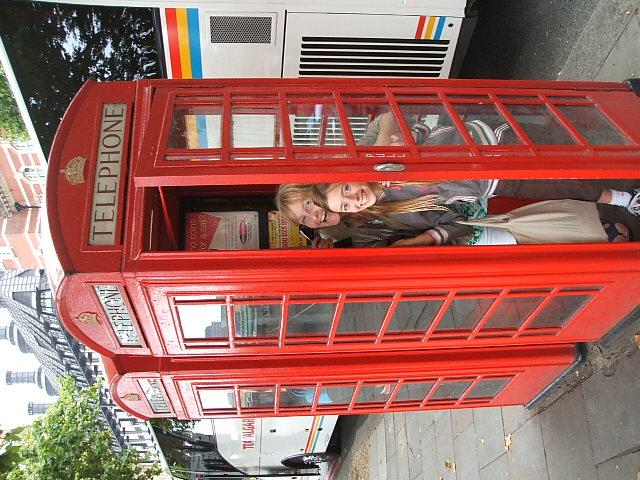 London phone box antics