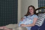 my momma at 31 weeks pregnant with me