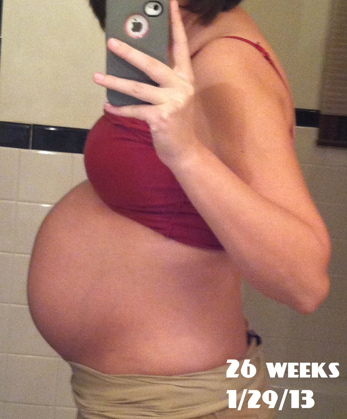 26 weeks! (bare belly)