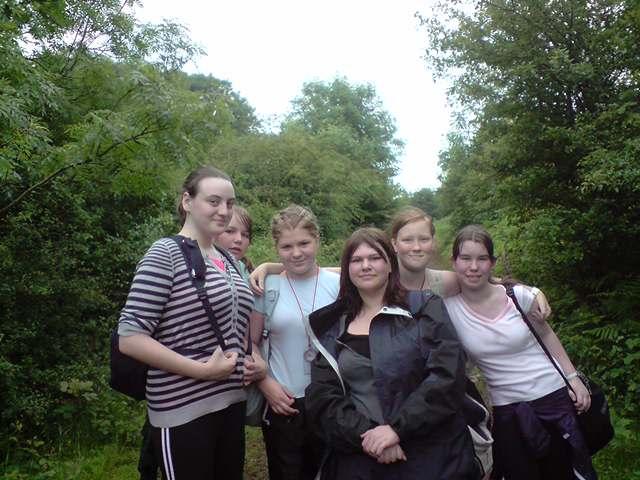 me and freinds on 10 mile sponsered walk for cancer research UK and the childrens hospital of wales 