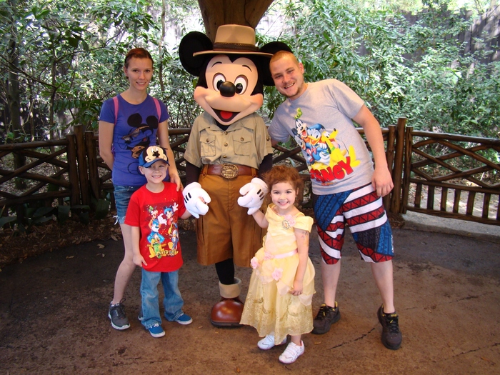 my lovely family. with the additon of mickey :)