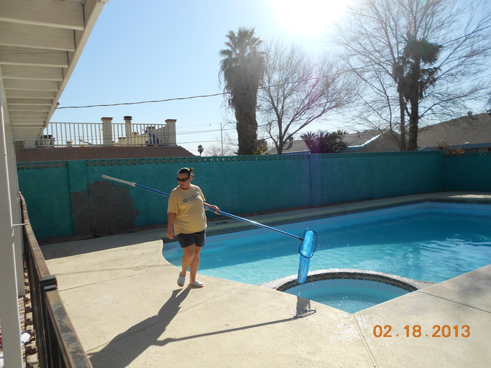 Cleaning our pool :)