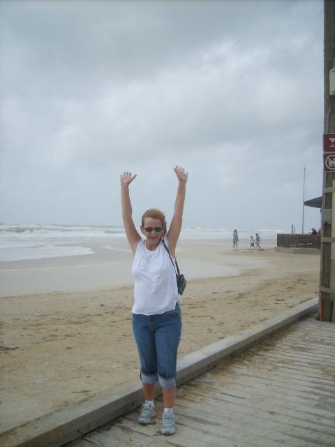 me on the beach during Hurricane Ike