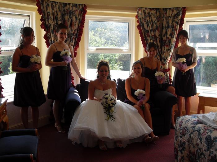 with my bridesmaids