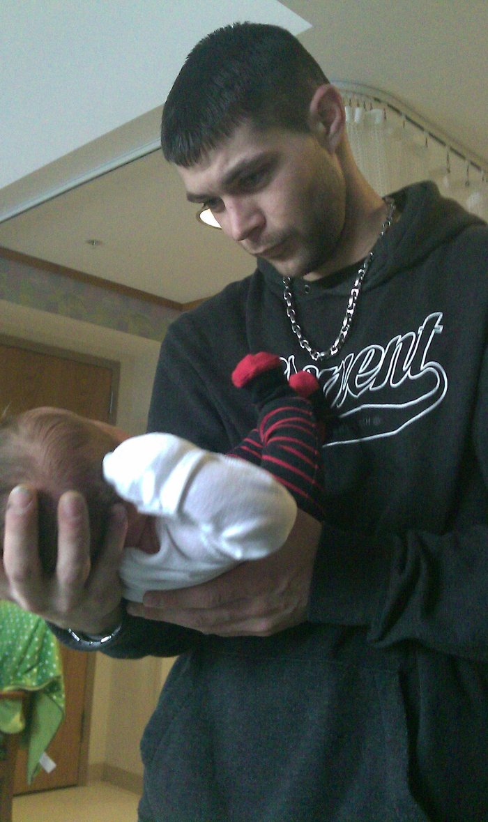Daddy with Vincent in the hospital :)