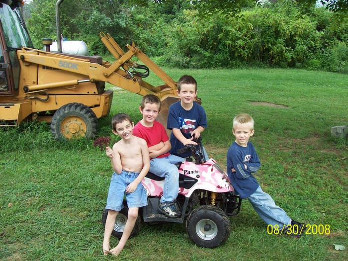 The day they got there 4 wheeler.
