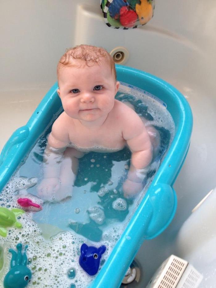 big girl in her new tub