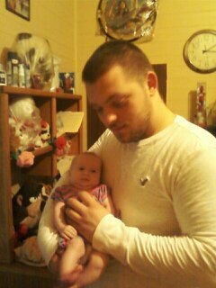 My fiance with our daughter
