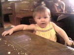 sarah eating at the outback