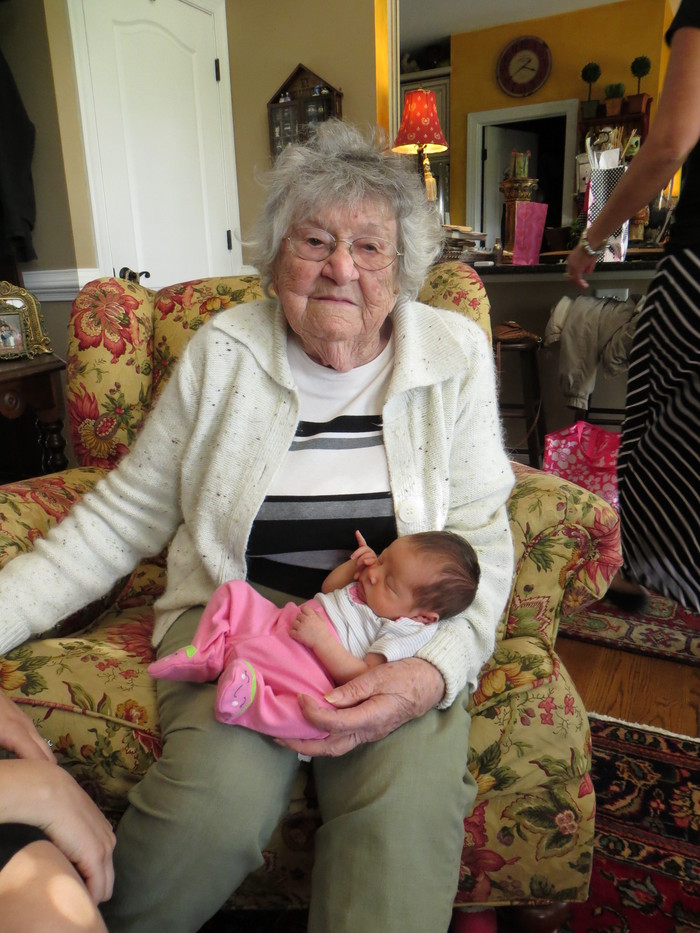 great-grandma and baby