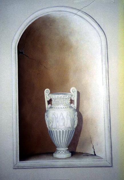 painted niche & urn