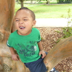 Elijah at 3, being a silly goose!