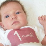 One Month Old Evelyn 