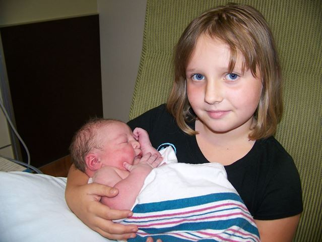 Baby Logan and Big Sister Kaylee
