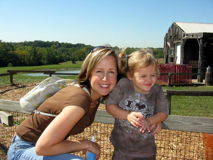 My daughter and I at the orchard Sept 2008