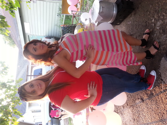 With the bestie at my baby shower 38 weeks