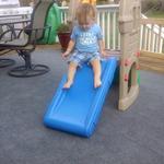 Drake mastering the slide :)  His shirt says "I still live with my parents"...lol