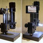 A video microscope that uses camera lenses with 3 to 4 inch scan distance