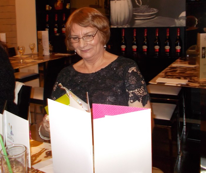 Me with cards on my 73rd birthday December 2013