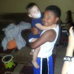 my son and little brother
