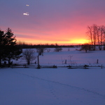 sunrise on the farm...