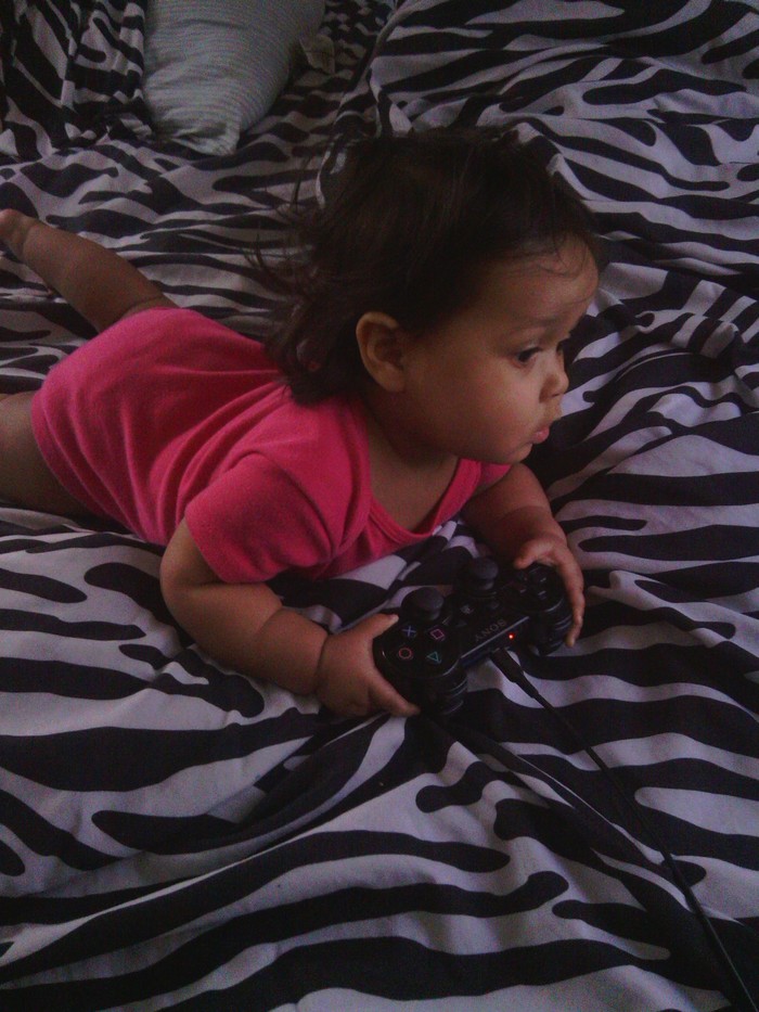she thought she was gonna play a game haha.